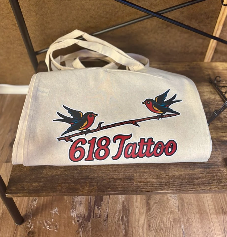 618 Tattoo Tote Bag